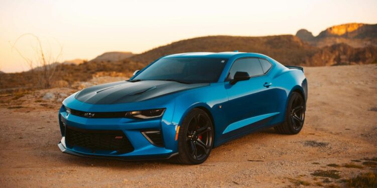 blue Chevrolet coupe